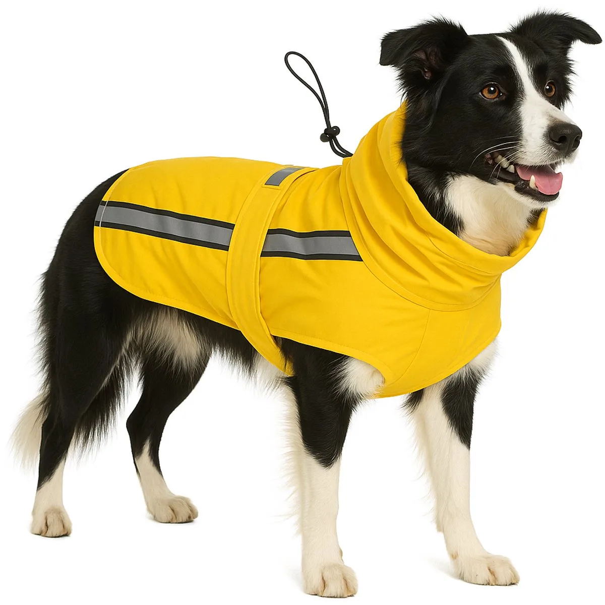 Hondenjas – Regenjas hond – Waterdichte hondenregenjas met borst- en buikbedekking – Flamingo Regenjas Ciro – 55 cm van Flamingo in Geel – productfoto
