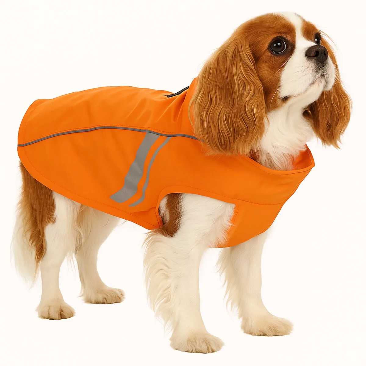 Hondenjas – Regenjas hond – Waterdichte hondenregenjas met reflectie – Flamingo Regenjas Pomi – 45 cm van Flamingo in Oranje – productfoto
