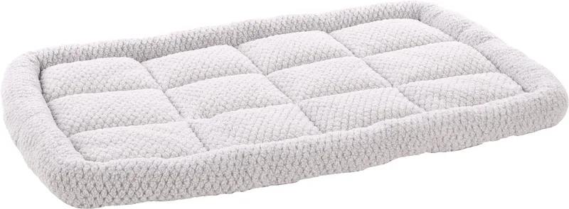 Hondenkussen – Benchkussen – Extra zacht hondenkussen 100,5 x 63,5 cm – Geschikt voor hondenbench en kattenkussen – Flamingo Jacquard Rechthoekig von Flamingo in Grau – Produktfoto