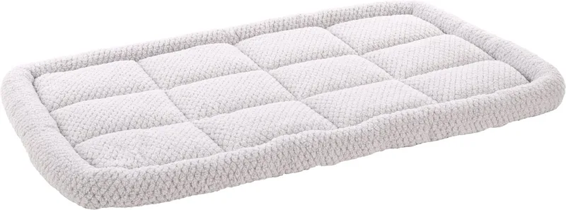 Hondenkussen – Benchkussen – Extra zacht hondenkussen 116 x 69 cm – Geschikt voor hondenbench en kattenkussen – Flamingo Jacquard Rechthoekig by Flamingo in Grey – product photo