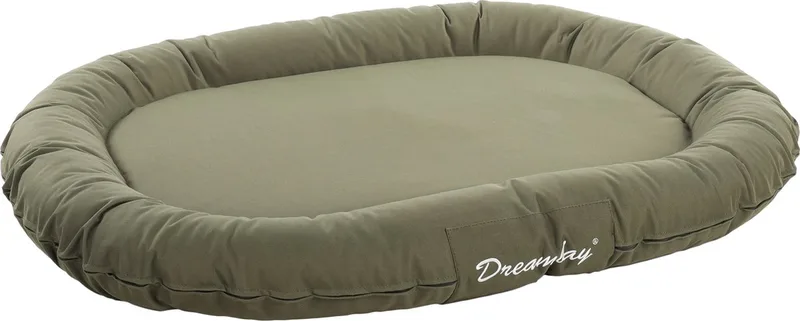 Hondenkussen Dreambay® Ovaal - 120 x 90 x 16cm - Wasbaar - Afneembare hoes met rits - Waterafstotend - Ideaal voor Labrador, Golden Retriever, Duitse Herder, Rottweiler & Weimaraner enz.. von Flamingo in Olijfgroen – Produktfoto