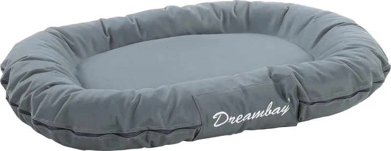 Hondenkussen Dreambay® Ovaal - 80 x 60 x 14cm - Wasbaar - Afneembare hoes met rits - Waterafstotend - Ideaal voor Beagle, Franse Bulldog, Cocker Spaniel, Shih Tzu & Jack Russell Terriër enz.. fra Flamingo i Petrol – produktbillede