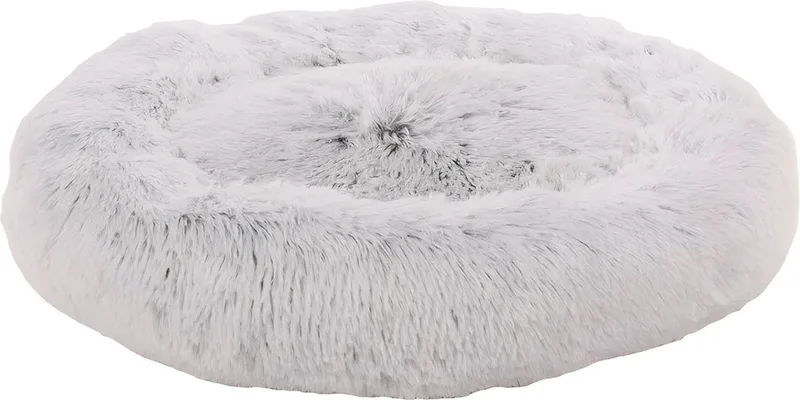 Hondenkussen - Geschikt als Kattenmand - Fluffy Donut Hondenbed - Honden Mand & Bed - Hondenkussen - 70x70x14 cm by Flamingo in Grey – product photo