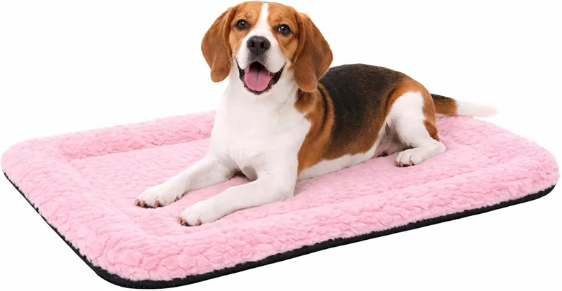 Hondenkussen – Hondenmand – Naya Rechthoekig 85,5x51cm – zacht ligcomfort – ideaal voor bench de Flamingo en Rose – photo produit