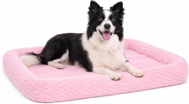 Hondenkussen – Hondenmand – Naya Rechthoekig met rand 100,5x63,5cm – zacht – luxe – comfortabel von Flamingo in Rosa – Produktfoto