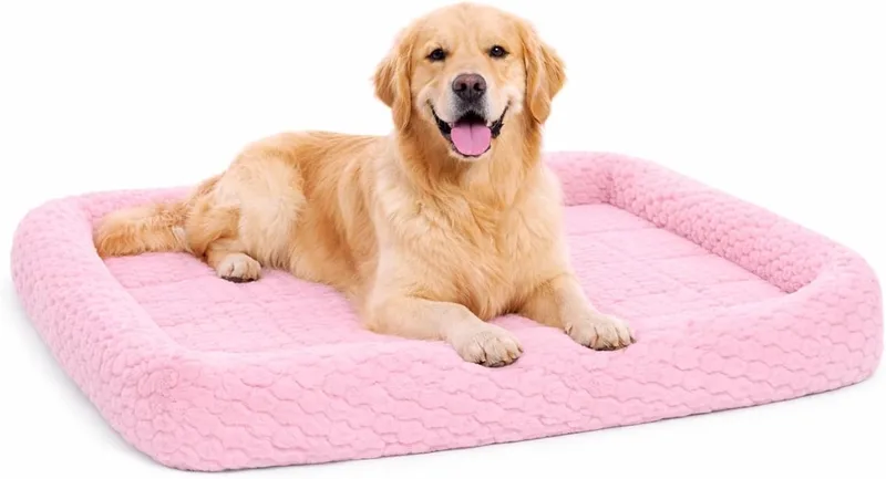 Hondenkussen – Hondenmand – Naya Rechthoekig met rand 116x69cm – luxe ligcomfort – zacht en stevig von Flamingo in Rosa – Produktfoto