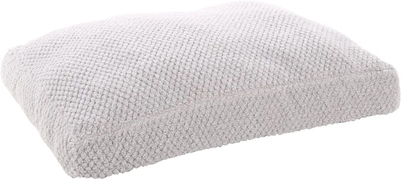 Hondenkussen – Kattenkussen – Hondenbed & Kattenbed – Flamingo Jacquard Grijs – 80x60x10 cm – Luxe Comfort de Flamingo en Beige – photo produit