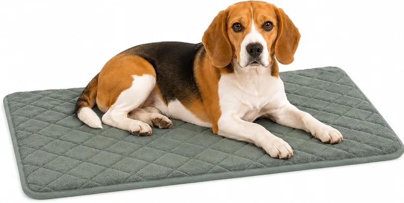Hondenkussen - orthopedisch hondenkussen - benchkussen memory foam - Weimar M - luxe draadkooi kussen van hoge kwaliteit - 85,5cm de Flamingo en Vert – photo produit
