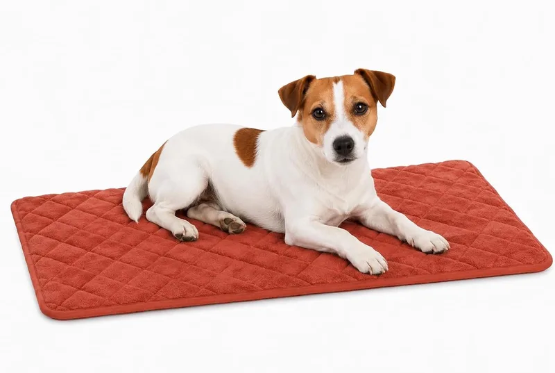 Hondenkussen - orthopedisch hondenkussen - benchkussen memory foam - Weimar S - premium comfort voor hondenbench - antislip - 70,5cm van Flamingo in Cognac – productfoto