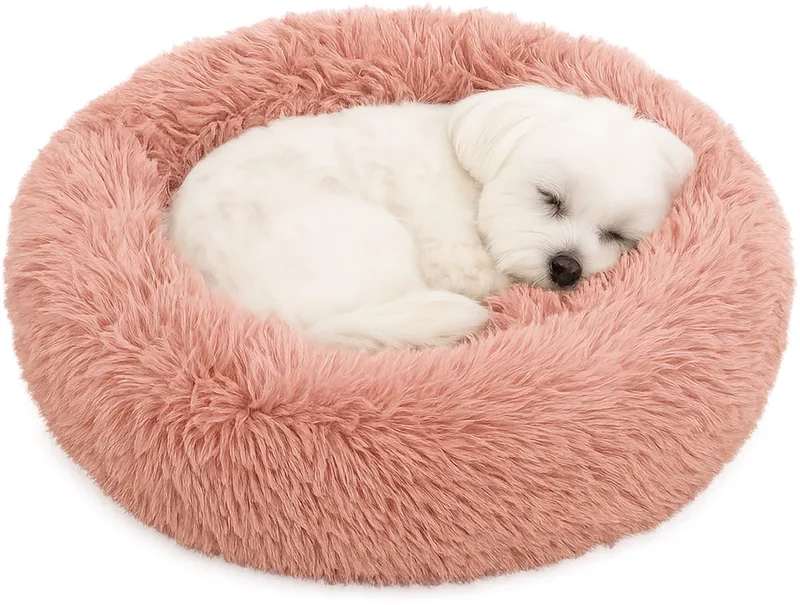 Hondenmand – Donut Hondenmand – Kattenmand Oudroze – 55 cm – Extra zacht & luxe voor hond of kat – Flamingo Mand Pacha von Flamingo in Rosa – Produktfoto