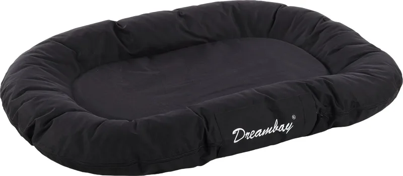 Hondenmand Dreambay® Ovaal – 100x75x15 cm – waterafstotend & wasbare hoes – duurzaam hondenkussen – Flamingo de Flamingo en Noir – photo produit
