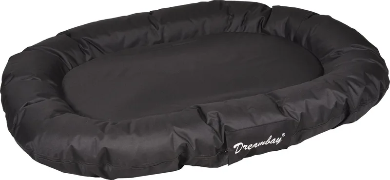 Hondenmand Dreambay® Ovaal – 140x105x17 cm – extra groot hondenkussen, waterafstotend & wasbare hoes – Flamingo de Flamingo en Noir – photo produit