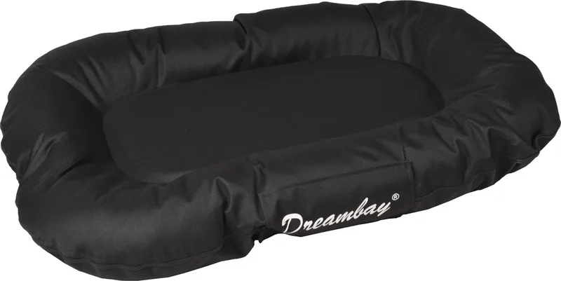 Hondenmand Dreambay® Ovaal – 80x60x14 cm – waterafstotend & wasbare hoes – duurzaam hondenkussen – Flamingo de Flamingo en Noir – photo produit