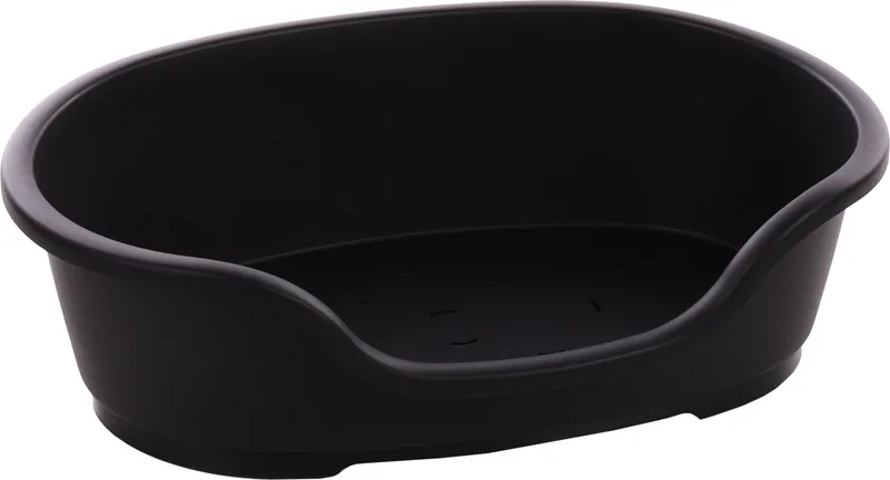 Hondenmand – kunststof mand Tuck Ovaal M 70x47cm – gerecycled & antislip – duurzaam Europees design von Flamingo in Schwarz – Produktfoto
