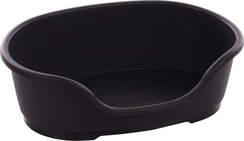 Hondenmand – kunststof mand Tuck Ovaal S 58x38cm – gerecycled & antislip – eenvoudig schoon te maken fra Flamingo i Sort – produktbillede