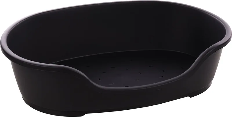 Hondenmand – kunststof mand Tuck Ovaal XXL 102,5x67cm – gerecycled & antislip – stevig Europees design von Flamingo in Schwarz – Produktfoto
