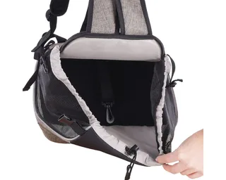 Hondenrugzak – draagtas hond – draagtas kat – Flamingo Xanty – 29x23x38cm – buikdrager – verstelbare riemen – puppy – kleine rassen de Flamingo en Taupe – photo produit 3 sur 4