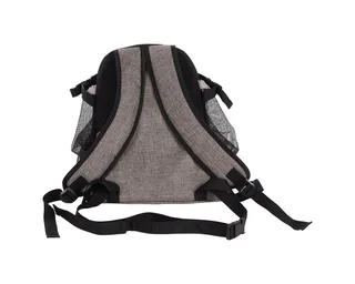 Hondenrugzak – draagtas hond – draagtas kat – Flamingo Xanty – 29x23x38cm – buikdrager – verstelbare riemen – puppy – kleine rassen de Flamingo en Taupe – photo produit 2 sur 4