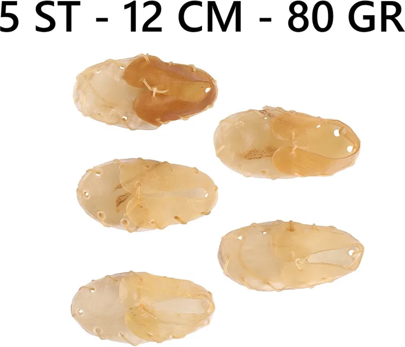 HONDENSNACK - BEEF RAWHIDE SHOE - 5 ST - 12 CM - 80 GR - GLUTENVRIJ * TANDVERZORGEND - GEEN TOEGEVOEGDE SUIKERS von Flamingo – Produktfoto