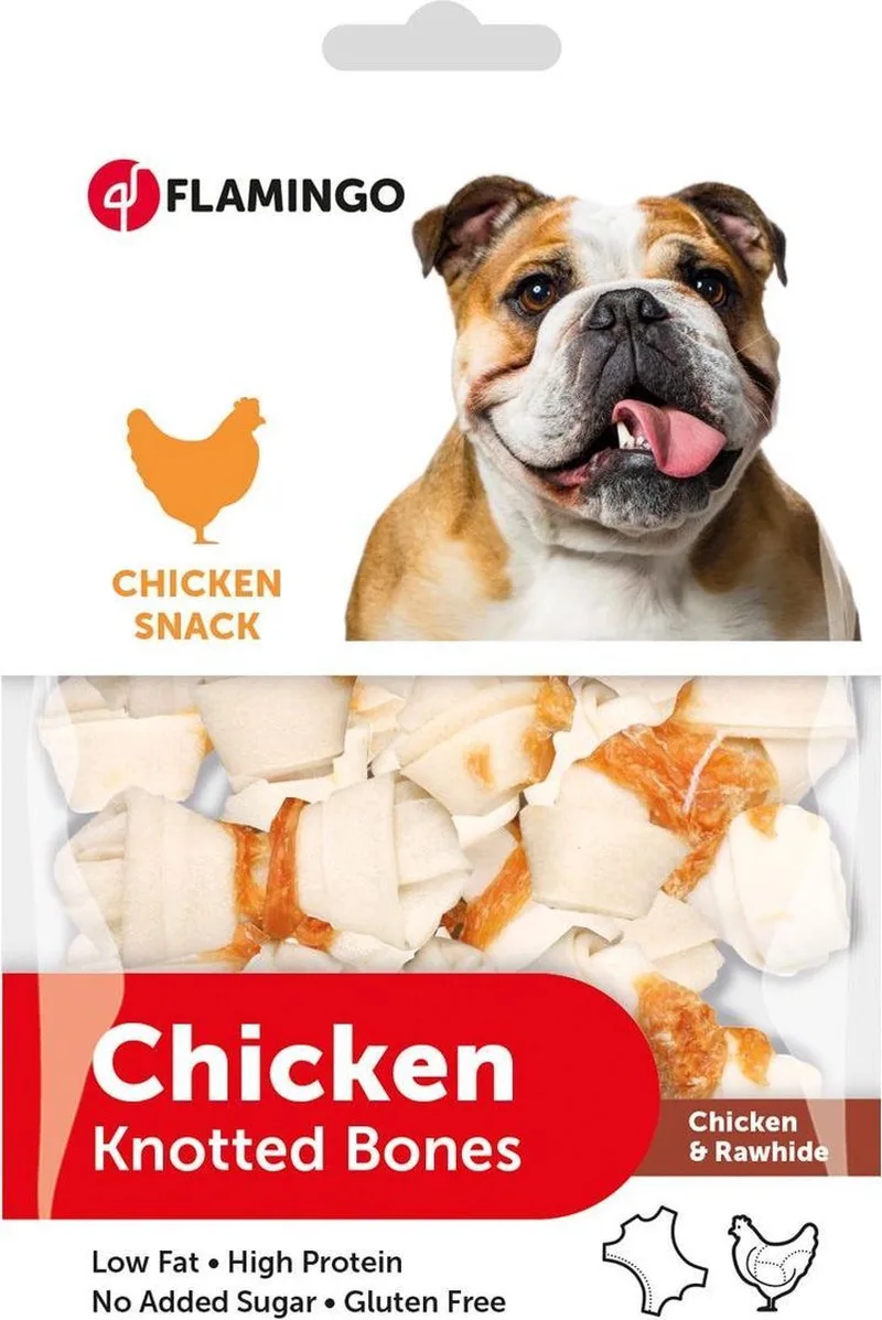 Hondensnack Chick'n Knotted Bone 85 gr - 85 gr van Flamingo – productfoto