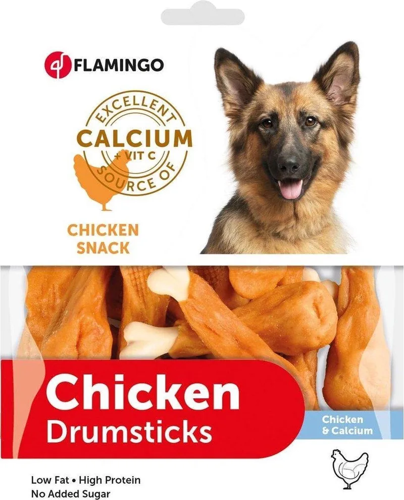 hondensnack Chick'n snack calcium bone 170gr. Let op: 1 zakje van 170 gram! de Flamingo – photo produit
