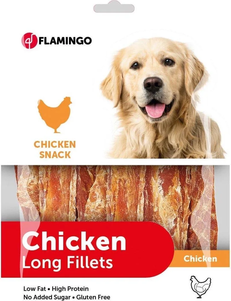 hondensnack Chick'n snack lang 400 gr. Let op: 1 zakje van 400 gram! de Flamingo – photo produit