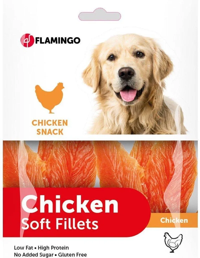 hondensnack Chick'n snack soft fillet 170gr. Let op: 1 zakje van 170 gram! by Flamingo – product photo