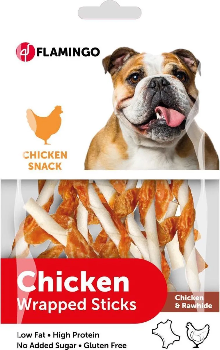 Hondensnack Chick'n Wrapped Sticks 65 gr - 65 gr by Flamingo – product photo