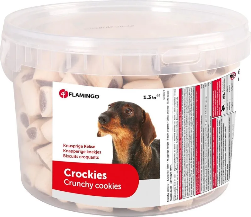 Hondensnack - Crockies - Koekje - Emmer - 1,3kg de Flamingo – photo produit
