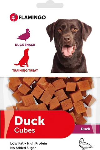 Hondensnack Duck Cubes 85 gr - 85 gr by Flamingo – product photo 1 of 2