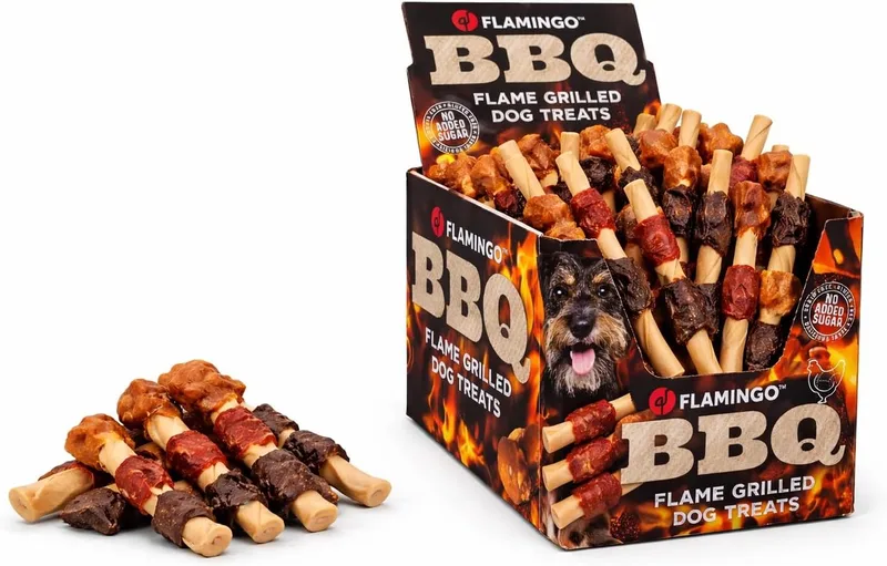 Bbq Satay Mit Hühnchen Und Ente Hundesnack 2kg von Flamingo – Produktfoto