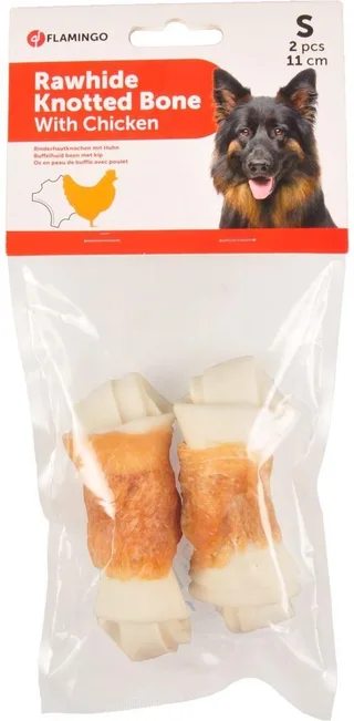 Snack Pour Chien Avec Os De Poulet Noué R´hide 11cm de Flamingo – photo produit 1 sur 3