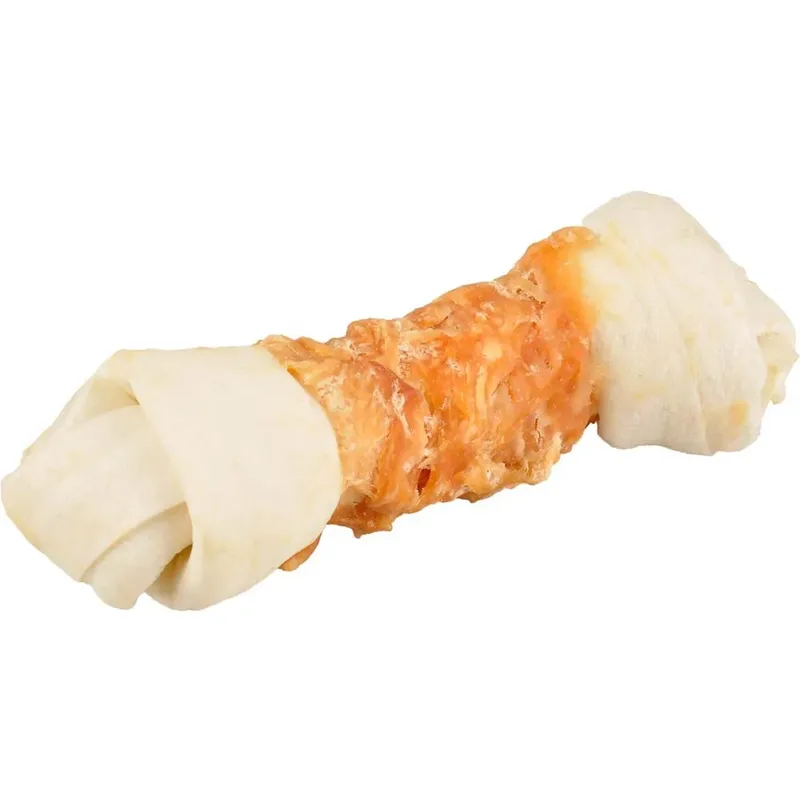 Hondensnack Geknoopt Been Kip 18 cm - 120 gr - 1 stuk x 18 cm fra Flamingo – produktbillede 2 af 3