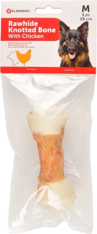 Hondensnack Geknoopt Bot - 15 cm - 70 gram van Flamingo – productfoto 1 van 3