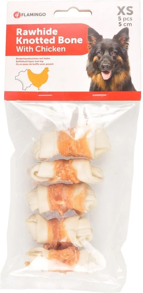 Hondensnack Geknoopt Bot - 5 cm - 15 gram by Flamingo – product photo 1 of 3