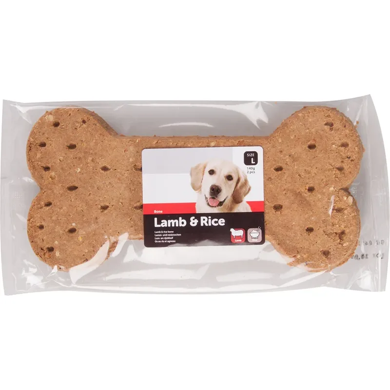 Hondensnack: Lamsbot-en Rijstbiscuits 19cm 2 Eenheden by Flamingo – product photo 2 of 2
