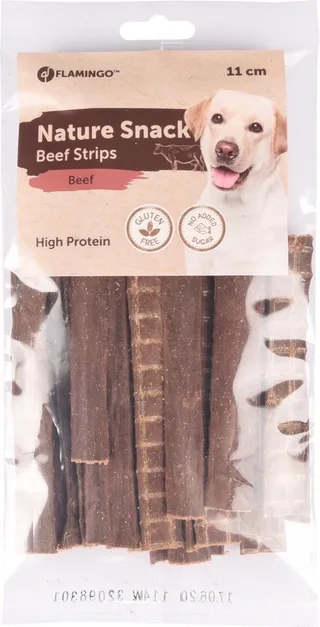 Hondensnack Nature Rund Strips 100 gr - 100 gr - 11 cm von Flamingo – Produktfoto 1 von 2