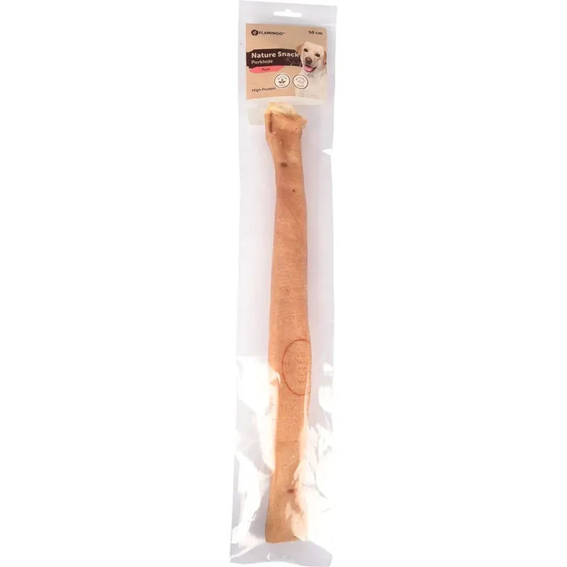 Hondensnack Nature Varkensrol 50 cm - 150 gr - 1 stuk x 40 cm by Flamingo – product photo 2 of 2