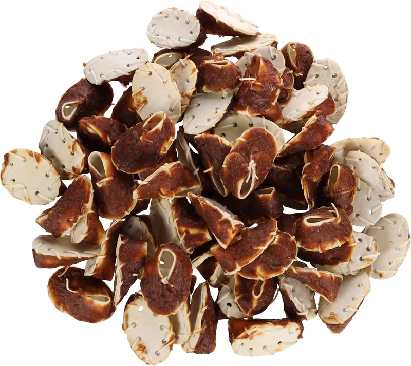 hondensnack – R'Hide Schoen Wit met eend – 6-8 cm – glutenvrij – zonder toegevoegde suikers – 75 stuks – 1,12 kg by Flamingo – product photo