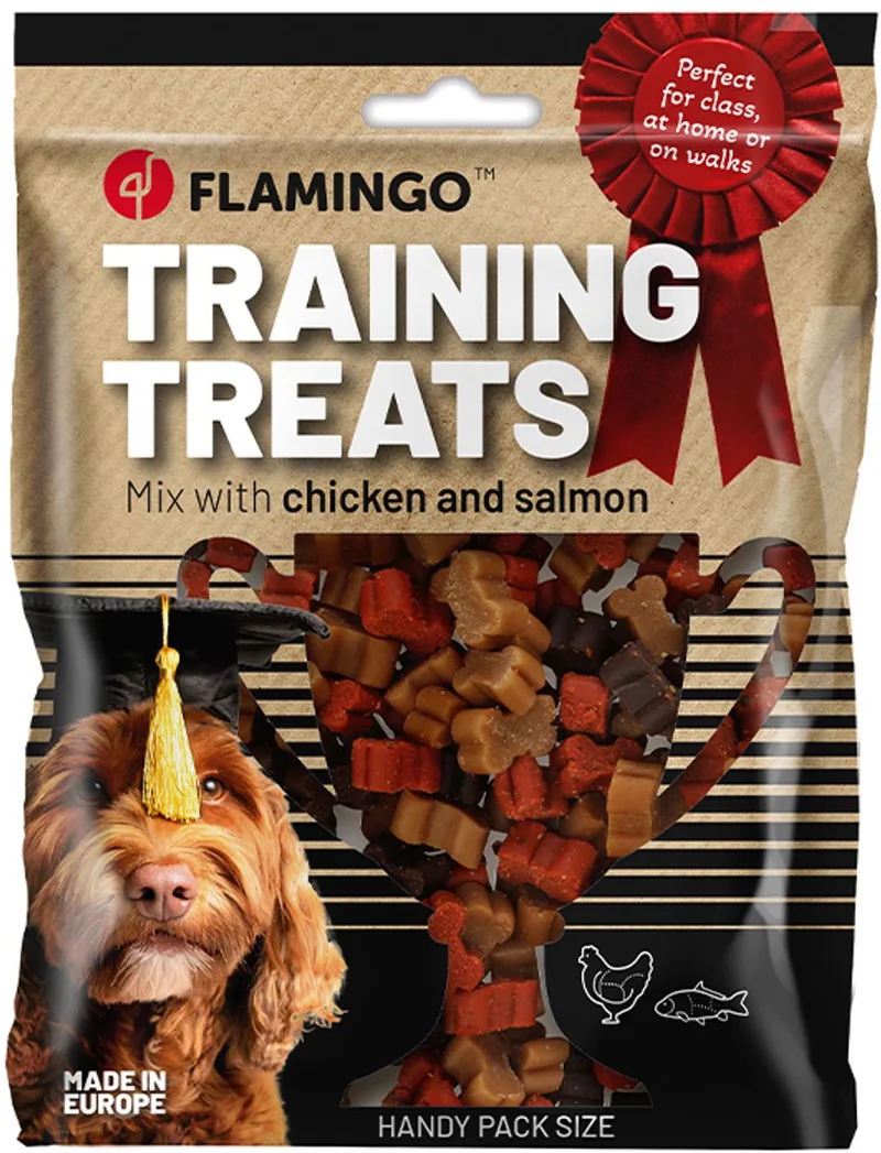 hondensnacks - voor honden - training treats met zalm en kip - 100 gr by Flamingo – product photo