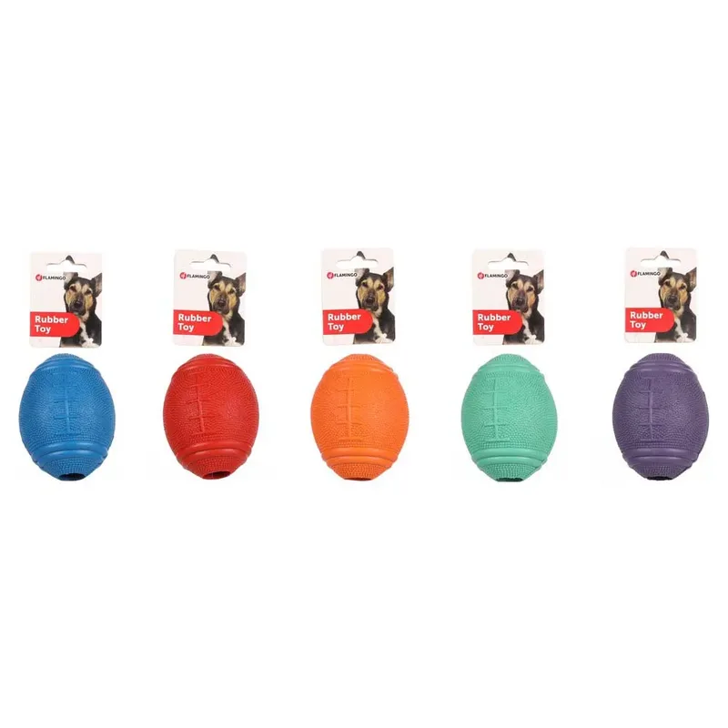 Hondenspeelgoed American Football - 10 x 7 x 7 cm by Flamingo in Orange – product photo 3 of 4
