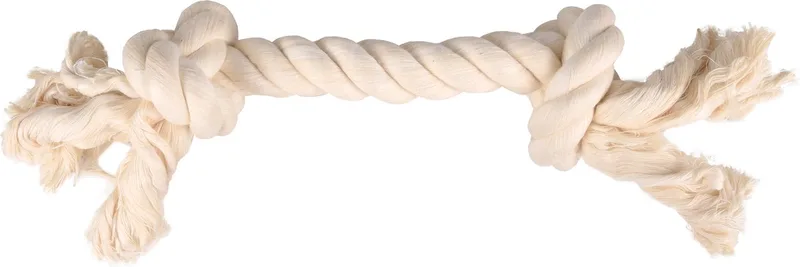 Hondenspeelgoed Cotton Flos Jack met 2 Knopen - Wit - 35 cm fra Flamingo i Hvid – produktbillede