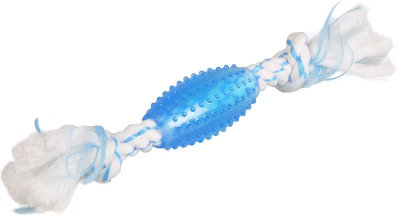 Hondenspeelgoed Dental Toy Touw - 24 x 3.5 x 3.5 cm de Flamingo en Bleu – photo produit
