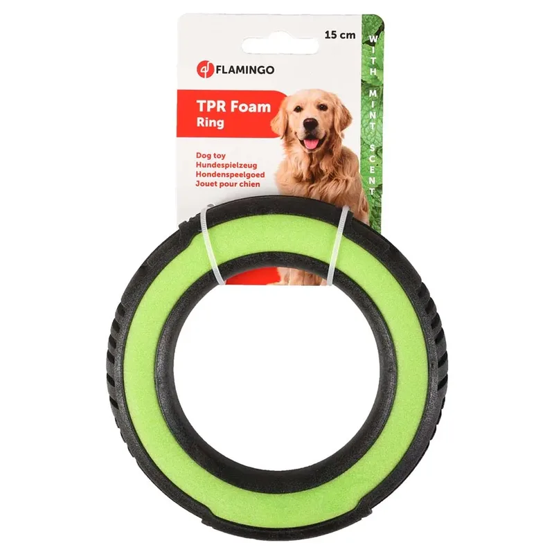Hondenspeelgoed Foam Livia Ring Munt - M - 15 x 15 x 2.5 cm de Flamingo en Vert – photo produit 4 sur 4
