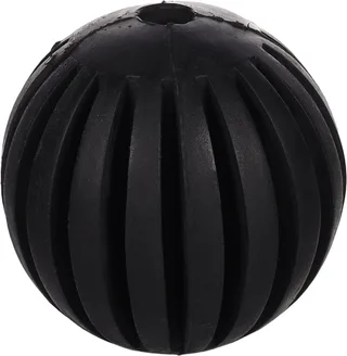 hondenspeelgoed – Gladiator Bal Zwart Ø7,5cm – stuiterende speelbal van sterk rubber – apporteer- en kauwspeeltje voor honden van Flamingo in Zwart2 – productfoto 1 van 3
