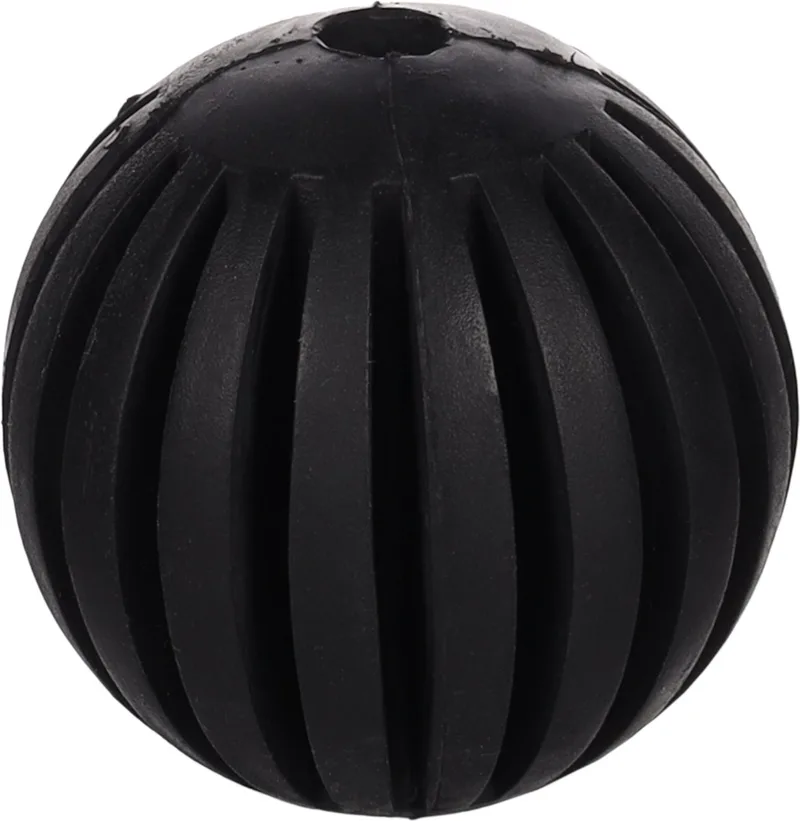 hondenspeelgoed – Gladiator Bal Zwart Ø7,5cm – stuiterende speelbal van sterk rubber – apporteer- en kauwspeeltje voor honden van Flamingo in Zwart2 – productfoto 1 van 3