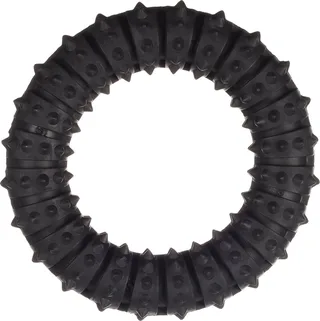 hondenspeelgoed – Gladiator Ring Ø15,5cm – sterk rubberen trek- en apporteerspeeltje – kauwspeelgoed voor honden by Flamingo in Black – product photo 1 of 3