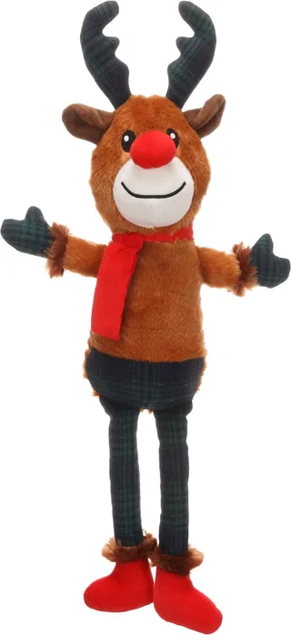 Jouet Pour Chien Christmas Jeffra Reindeer de Flamingo en Marron, Rouge, Bleu, Vert, Blanc, Noir – photo produit 1 sur 3