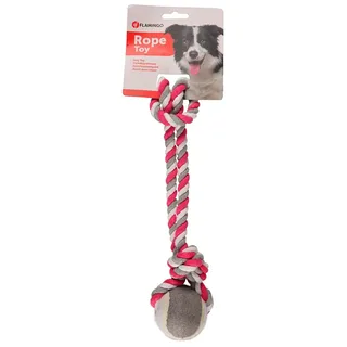 Hondenspeelgoed Jim met Tennisbal - 40 cm von Flamingo in Rot – Produktfoto 4 von 5