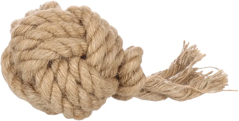 Hondenspeelgoed - Knoopbal Touw - 15CM von Flamingo in Beige – Produktfoto